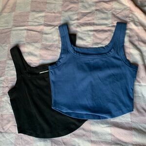 Two Madewell Cropped Tank Tops